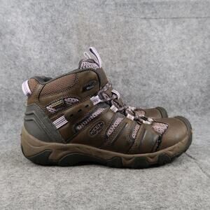 Keen Shoes Womens 7.5 Hiking Boots High Top Leather Lace Up Trail Outdoor Brown